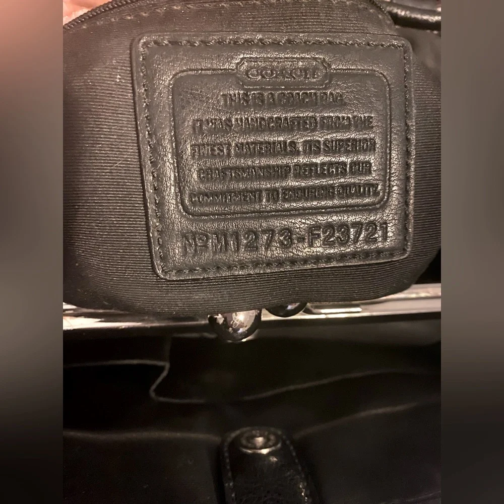 Coach Heritage Payton Signature Black Tote Bag